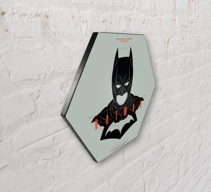 The Dark Knight Trilogy 85th Anniversary Batman Knexagon Wood Print Gallery Image 4