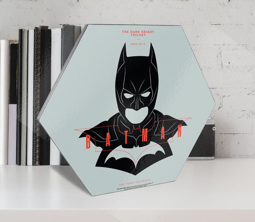 The Dark Knight Trilogy 85th Anniversary Batman Knexagon Wood Print Gallery Image 3