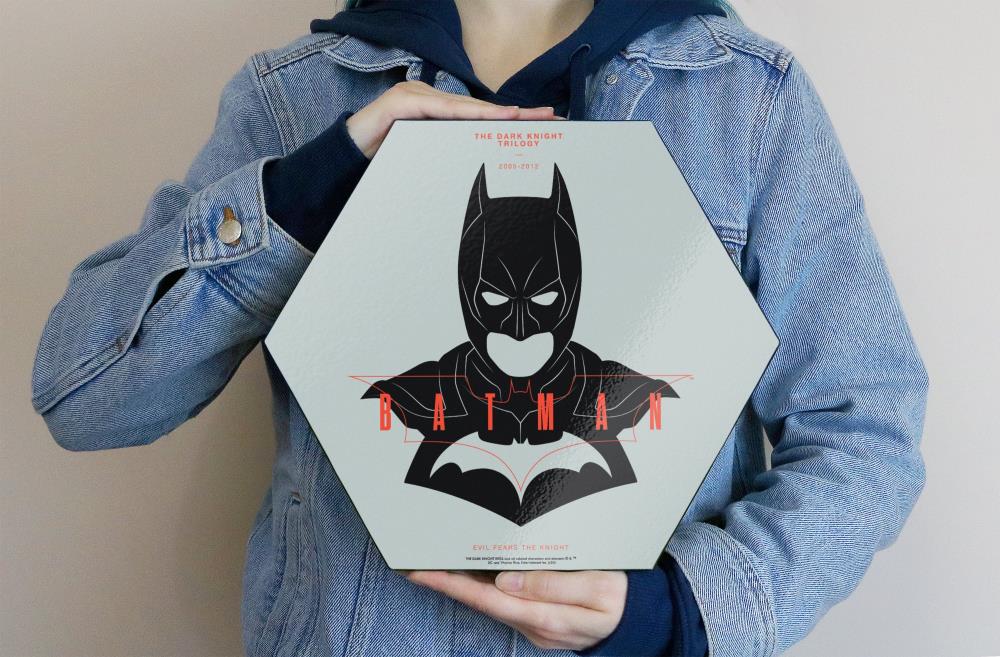 The Dark Knight Trilogy 85th Anniversary Batman Knexagon Wood Print Gallery Image 6