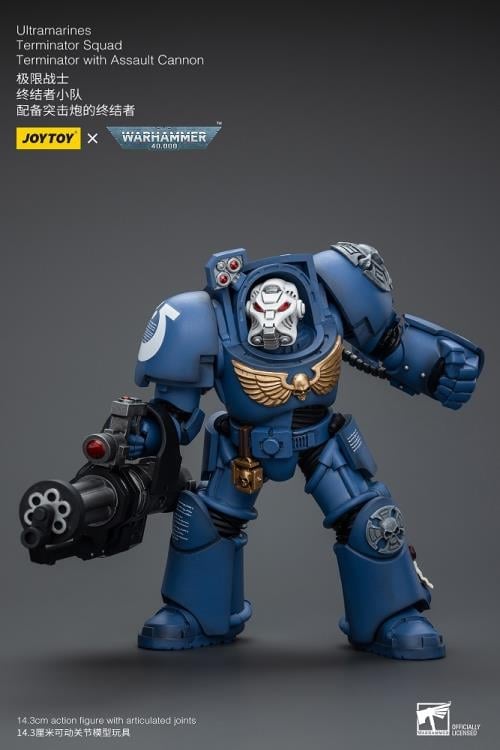 Warhammer 40K Ultramarines Terminator Squad Terminator with Assault Cannon 1/18 Scale Action Figure Gallery Image 9