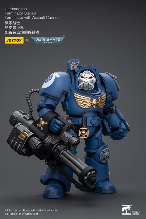 Warhammer 40K Ultramarines Terminator Squad Terminator with Assault Cannon 1/18 Scale Action Figure Gallery Image 4