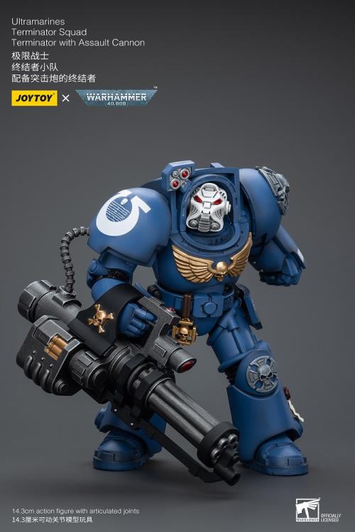 Warhammer 40K Ultramarines Terminator Squad Terminator with Assault Cannon 1/18 Scale Action Figure Gallery Image 6