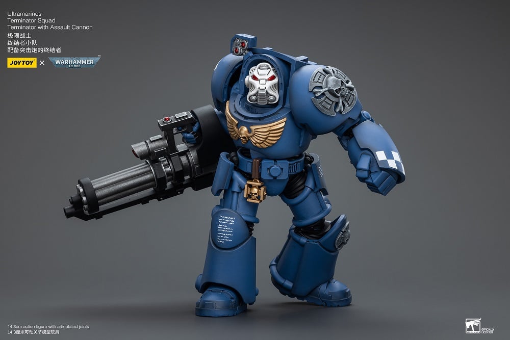 Warhammer 40K Ultramarines Terminator Squad Terminator with Assault Cannon 1/18 Scale Action Figure Gallery Image 7