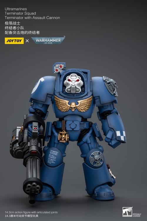 Warhammer 40K Ultramarines Terminator Squad Terminator with Assault Cannon 1/18 Scale Action Figure Gallery Image 3