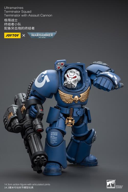 Warhammer 40K Ultramarines Terminator Squad Terminator with Assault Cannon 1/18 Scale Action Figure Gallery Image 8