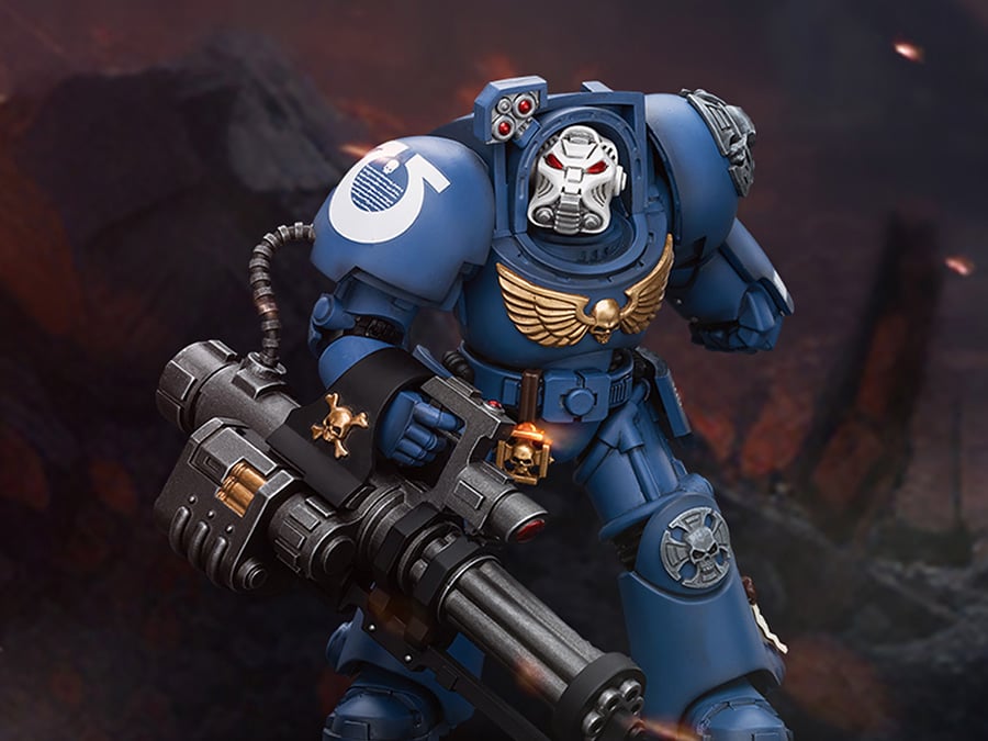 Warhammer 40K Ultramarines Terminator Squad Terminator with Assault Cannon 1/18 Scale Action Figure Gallery Image 1