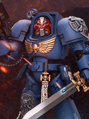 Warhammer 40K Ultramarines Terminator Squad Sergeant with Power Sword and Teleport Homer 1/18 Scale Action Figure Gallery Image 2