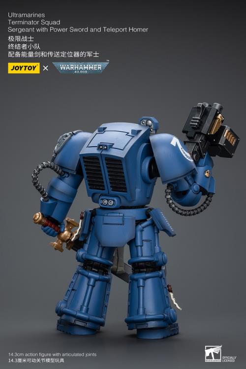 Warhammer 40K Ultramarines Terminator Squad Sergeant with Power Sword and Teleport Homer 1/18 Scale Action Figure Gallery Image 7