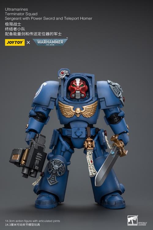Warhammer 40K Ultramarines Terminator Squad Sergeant with Power Sword and Teleport Homer 1/18 Scale Action Figure Gallery Image 3