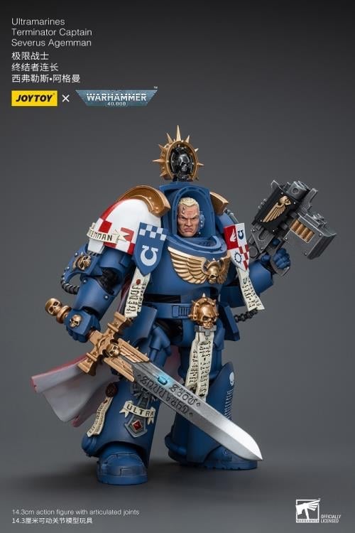 Warhammer 40K Ultramarines Terminator Captain Severus Agemman 1/18 Scale Action Figure Gallery Image 4