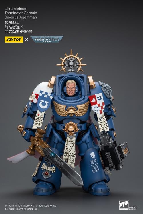 Warhammer 40K Ultramarines Terminator Captain Severus Agemman 1/18 Scale Action Figure Gallery Image 3