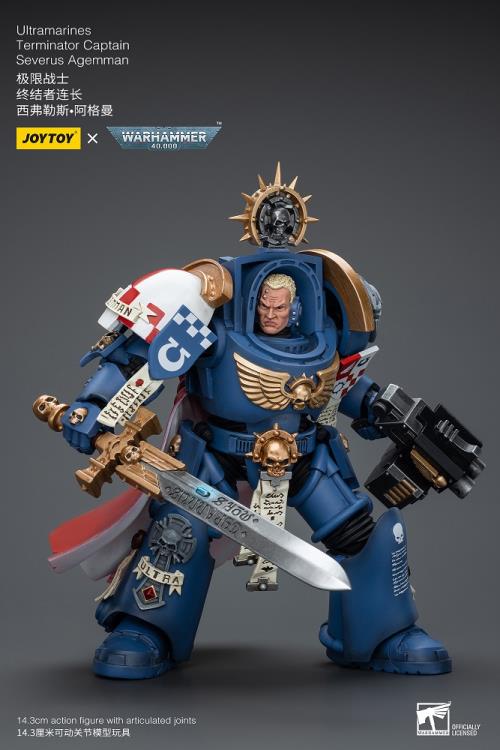 Warhammer 40K Ultramarines Terminator Captain Severus Agemman 1/18 Scale Action Figure Gallery Image 7
