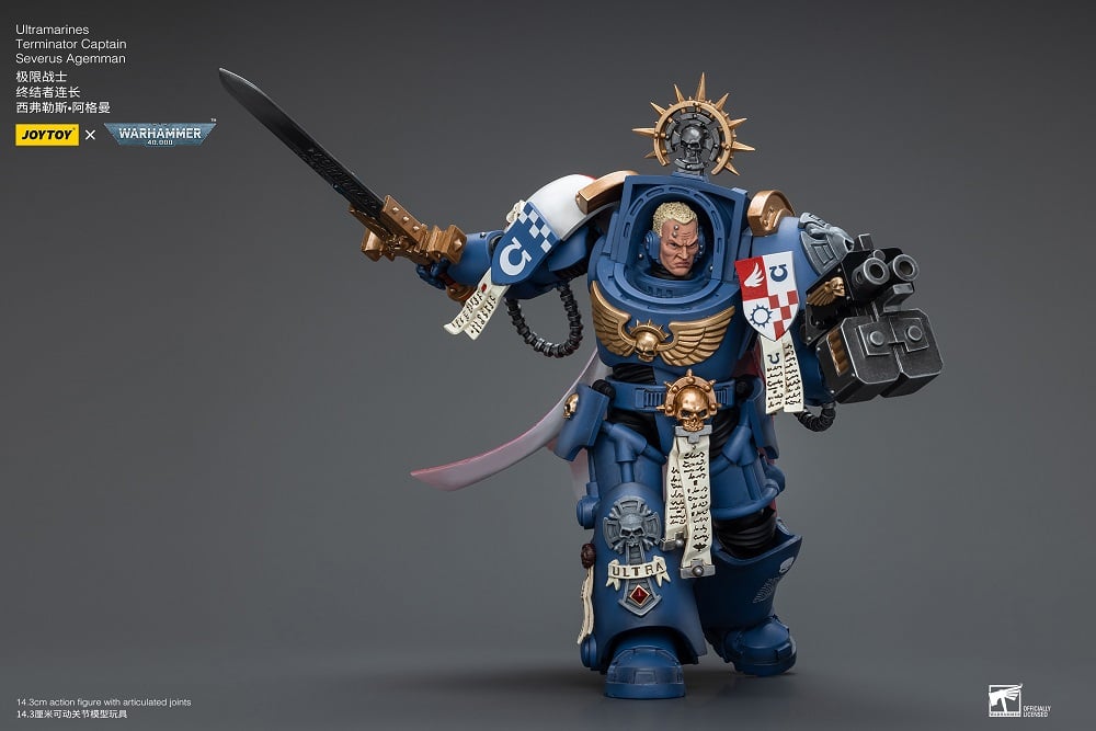 Warhammer 40K Ultramarines Terminator Captain Severus Agemman 1/18 Scale Action Figure Gallery Image 10