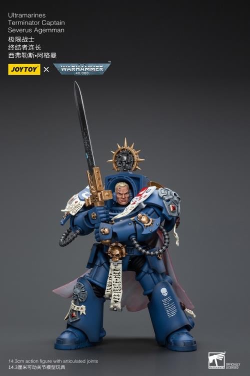 Warhammer 40K Ultramarines Terminator Captain Severus Agemman 1/18 Scale Action Figure Gallery Image 9