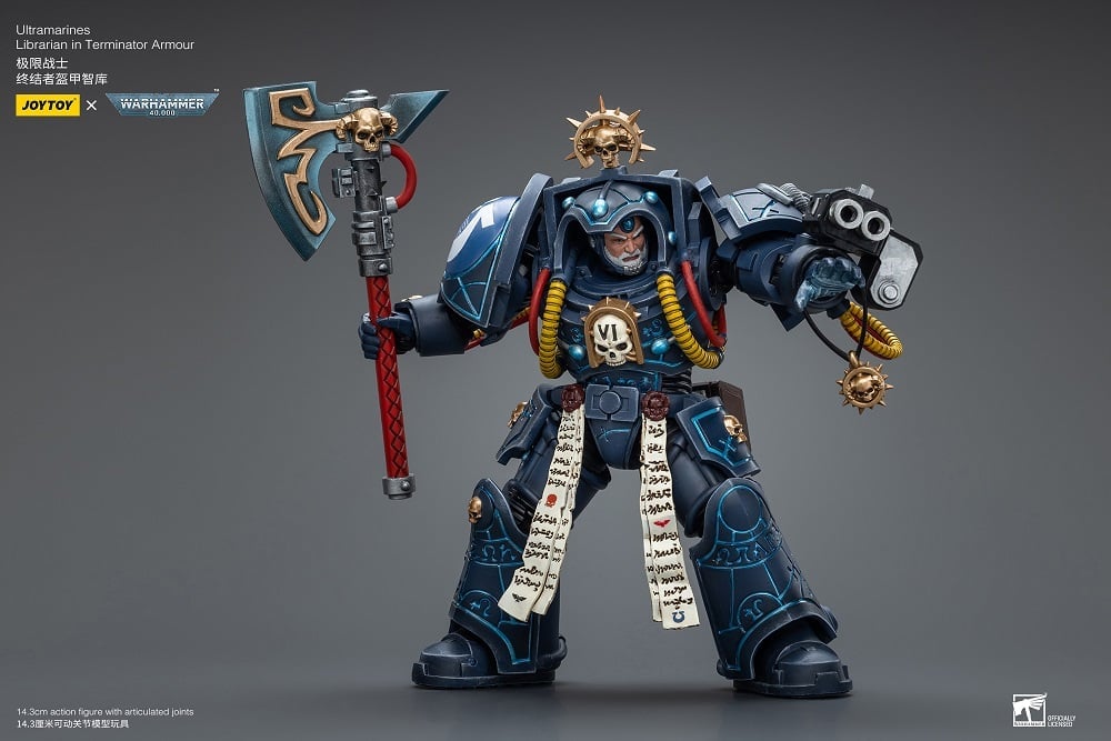 Warhammer 40K Ultramarines Librarian in Terminator Armor 1/18 Scale Action Figure Gallery Image 11