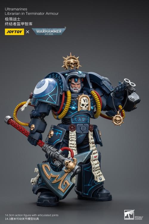 Warhammer 40K Ultramarines Librarian in Terminator Armor 1/18 Scale Action Figure Gallery Image 4