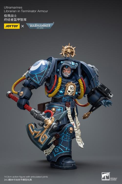 Warhammer 40K Ultramarines Librarian in Terminator Armor 1/18 Scale Action Figure Gallery Image 8