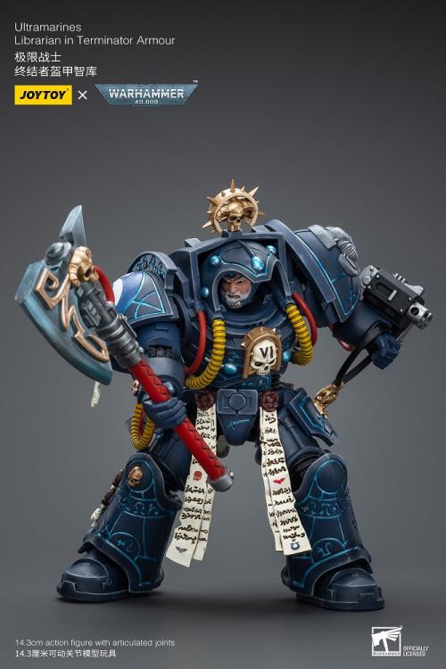 Warhammer 40K Ultramarines Librarian in Terminator Armor 1/18 Scale Action Figure Gallery Image 9
