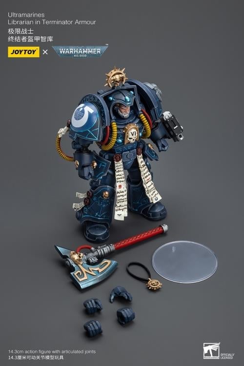 Warhammer 40K Ultramarines Librarian in Terminator Armor 1/18 Scale Action Figure Gallery Image 12
