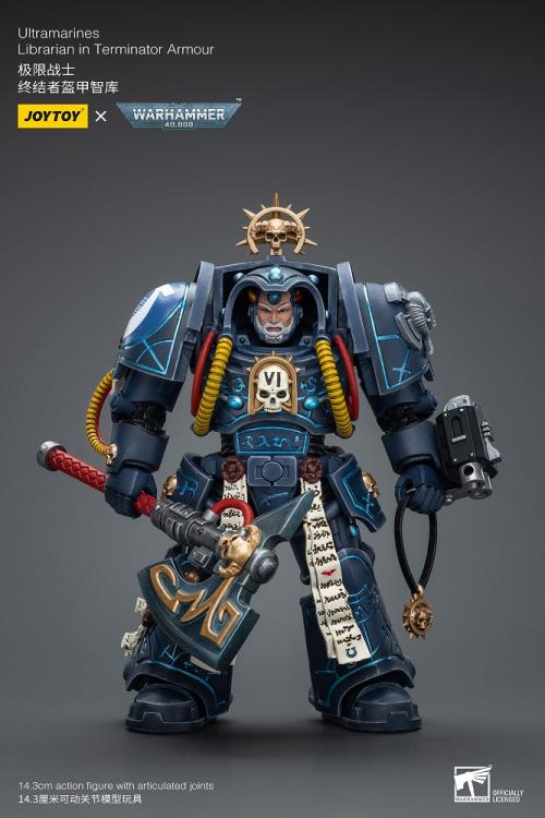 Warhammer 40K Ultramarines Librarian in Terminator Armor 1/18 Scale Action Figure Gallery Image 3