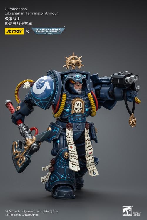 Warhammer 40K Ultramarines Librarian in Terminator Armor 1/18 Scale Action Figure Gallery Image 7