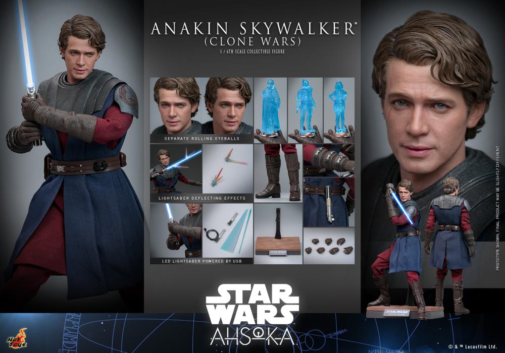 Star Wars: Ahsoka TMS Anakin Skywalker (Clone Wars Era) 1/6 Scale Collectible Figure Gallery Image 22