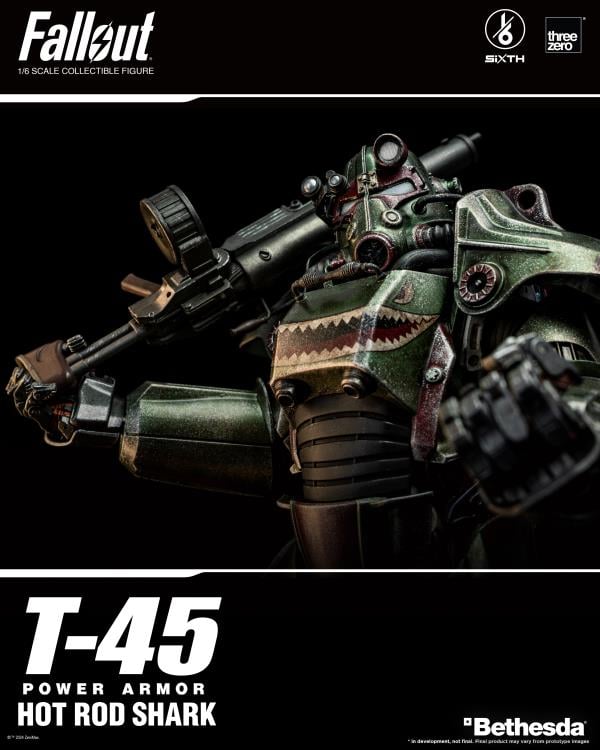 Fallout T-45 Power Armor (Hot Rod Shark) 1/6 Scale Figure