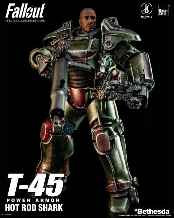 Fallout T-45 Power Armor (Hot Rod Shark) 1/6 Scale Figure