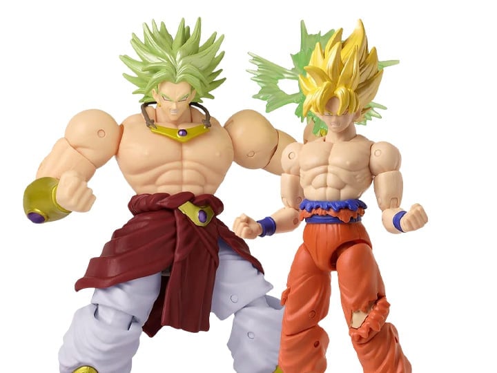 Dragon Ball Super Dragon Stars Super Saiyan Goku (Battle Damage Ver.) vs Super Saiyan Broly Action Figure Battle Pack Gallery Image 1