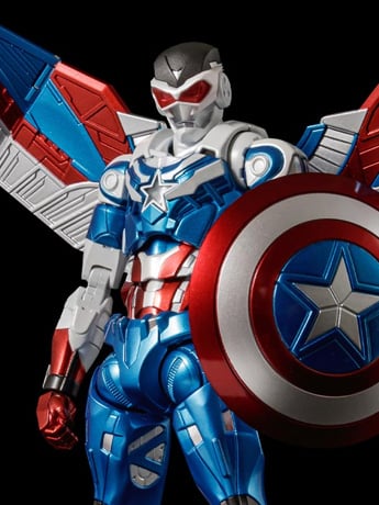 Marvel Fighting Armor Captain America (Sam Wilson) Action Figure Gallery Image 2