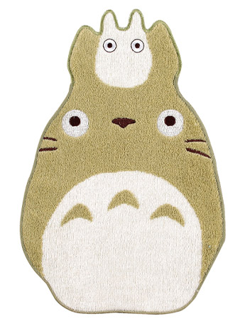 My Neighbor Totoro Totoro (Green) with Small White Totoro Die-cut Mini Towel Gallery Image 2