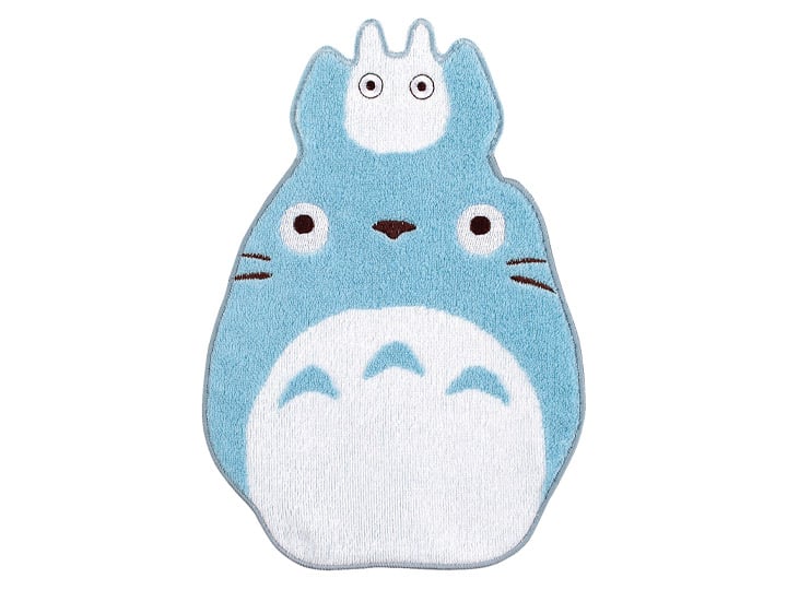 My Neighbor Totoro Totoro (Blue) with Small White Totoro Die-cut Mini Towel Gallery Image 1