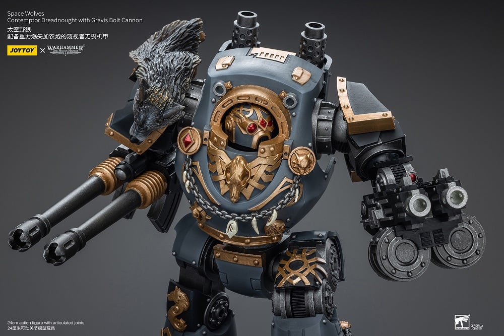 Warhammer: The Horus Heresy Space Wolves Contemptor Dreadnought with Gravis Bolt Cannon 1/18 Scale Action Figure Gallery Image 14