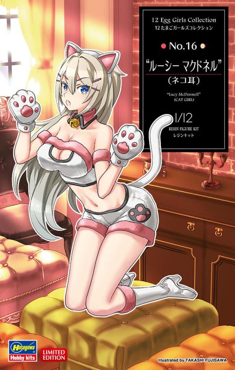 Egg Girls Collection No.16 Lucy McDonnell (Nekomimi Ver.) 1/12 Scale Limited Edition Model Kit Gallery Image 7