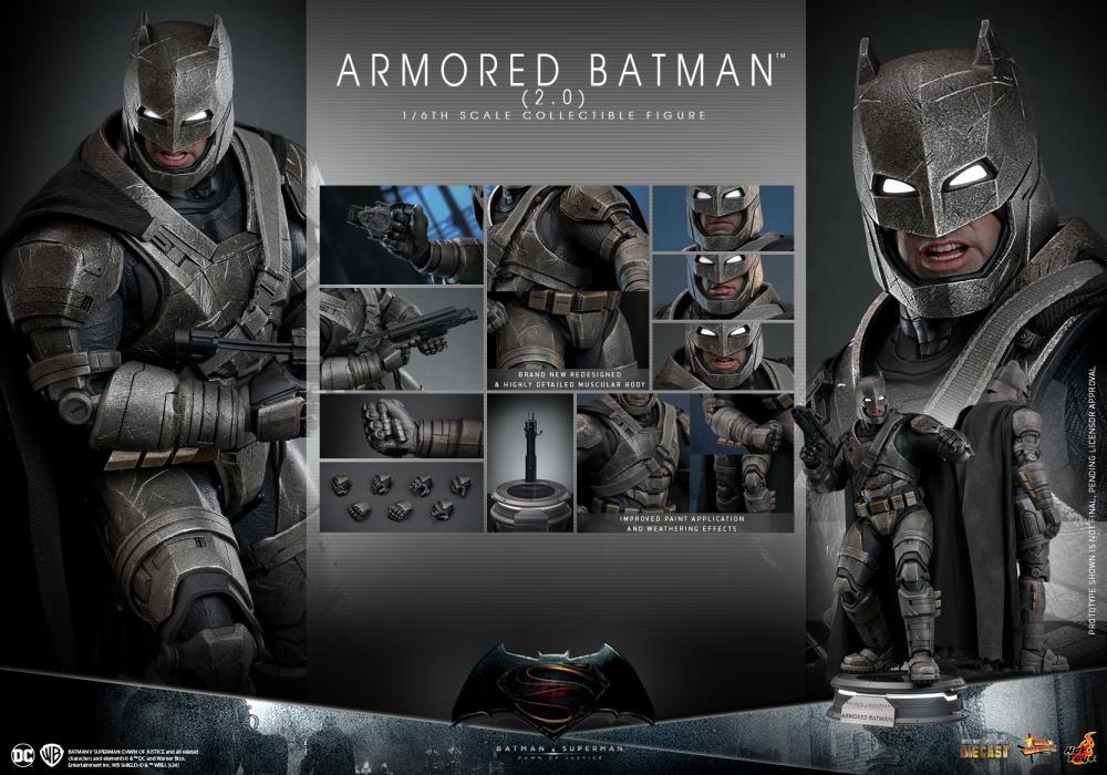 Batman v Superman: Dawn of Justice MMS742D62 Armored Batman (2.0) 1/6th Scale Collectible Figure Gallery Image 16