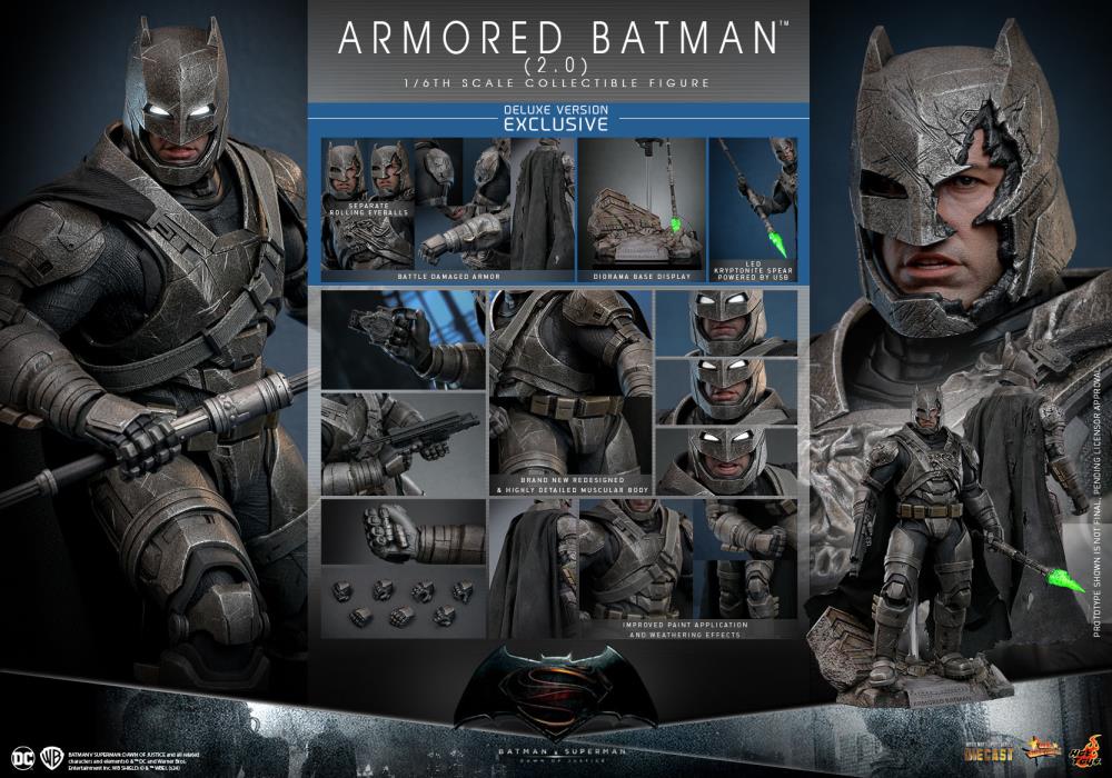 Batman v Superman: Dawn of Justice MMS742D62 Armored Batman (2.0) Deluxe 1/6th Scale Collectible Figure Gallery Image 29