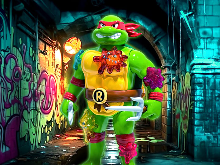 Teenage Mutant Ninja Turtles Raphael with Liquid Mutagen Figure