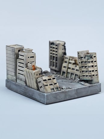 Catzilla Destroyed City Diorama Base Gallery Image 2