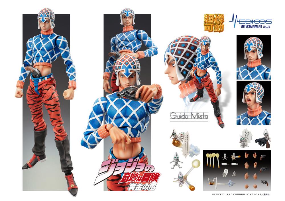 JoJo's Bizarre Adventure: Golden Wind Super Action Statue Guido Mista & Sex Pistols (Reissue) Gallery Image 8