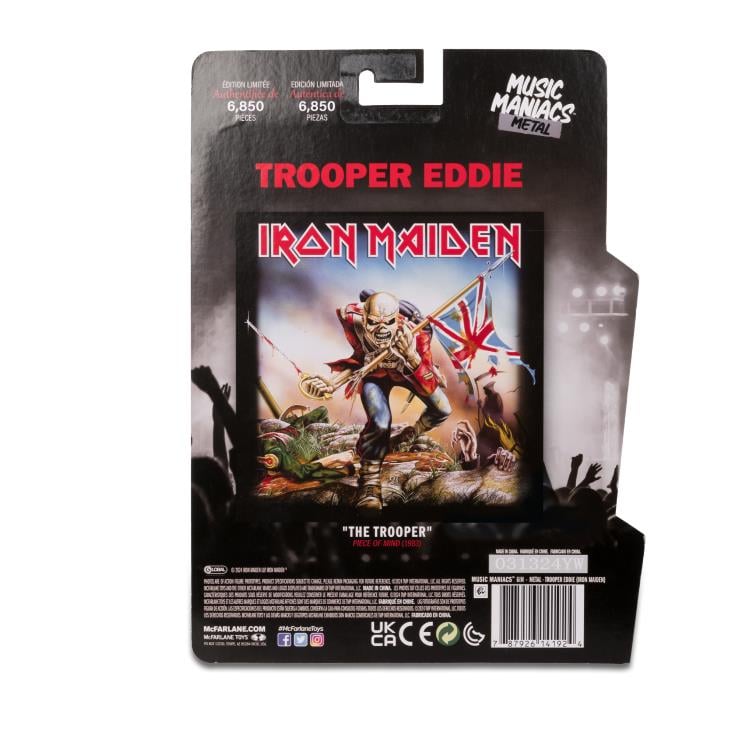 Iron Maiden Music Maniacs Trooper Eddie 6" Limited Edition Figure Gallery Image 14