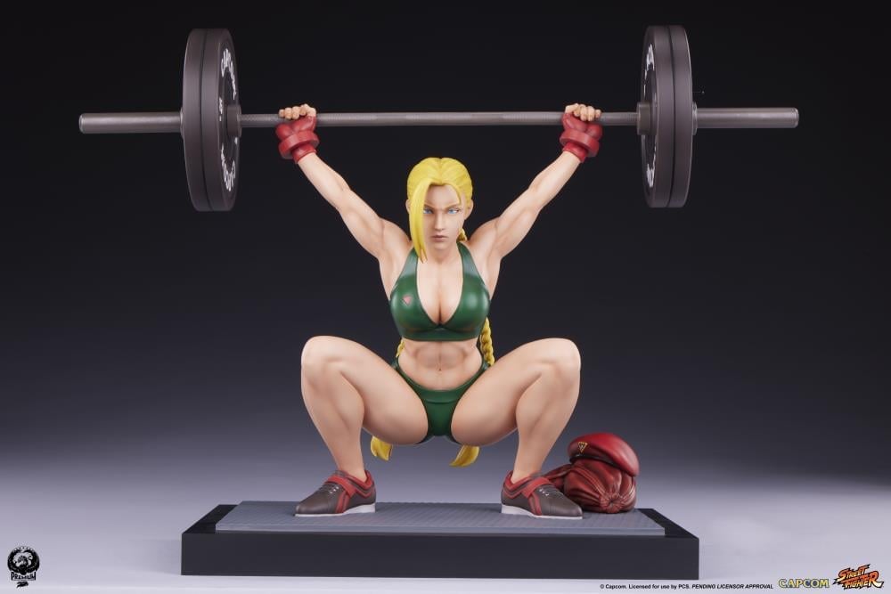 Street Fighter Premier Series Cammy (Powerlifting Classic Ver.) 1/4 Scale Statue Gallery Image 7