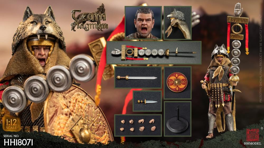 Imperial Legion Roman Team Flagman Bearer 1/12 Scale Action Figure Gallery Image 9