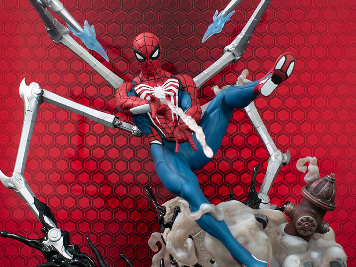 Marvel Gallery Gameverse Spider-Man 2 Spider-Man Deluxe Figure Diorama Gallery Image 1