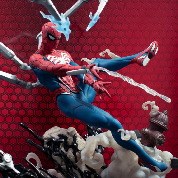 Marvel Gallery Gameverse Spider-Man 2 Spider-Man Deluxe Figure Diorama Gallery Image 8