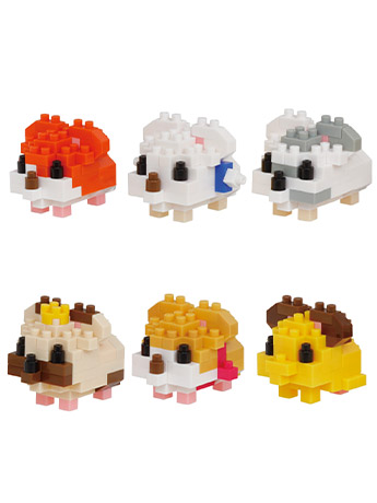 Hamtaro Nanoblock Mininano Series Box of 6 Characters Gallery Image 2