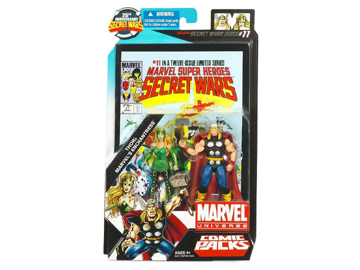 Marvel Universe Secret Wars Comic Packs Thor & Enchantress 3.75" Action Figure Set with Comic Gallery Image 1