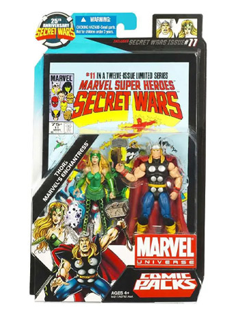 Marvel Universe Secret Wars Comic Packs Thor & Enchantress 3.75" Action Figure Set with Comic Gallery Image 2