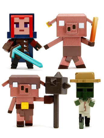Minecraft Legends MetalFigs 2.5" Mini Figure Four-Pack Gallery Image 2