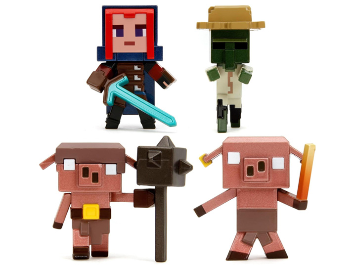 Minecraft Legends MetalFigs 2.5" Mini Figure Four-Pack Gallery Image 1