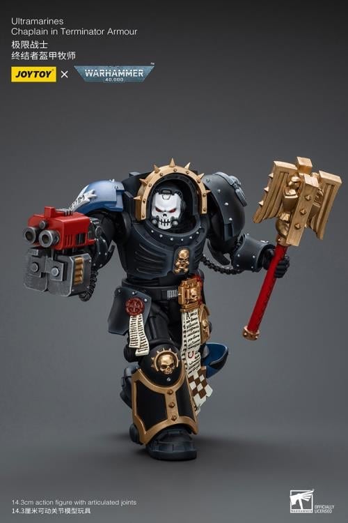 Warhammer 40K Ultramarines Chaplain in Terminator Armor 1/18 Scale Action Figure Gallery Image 9